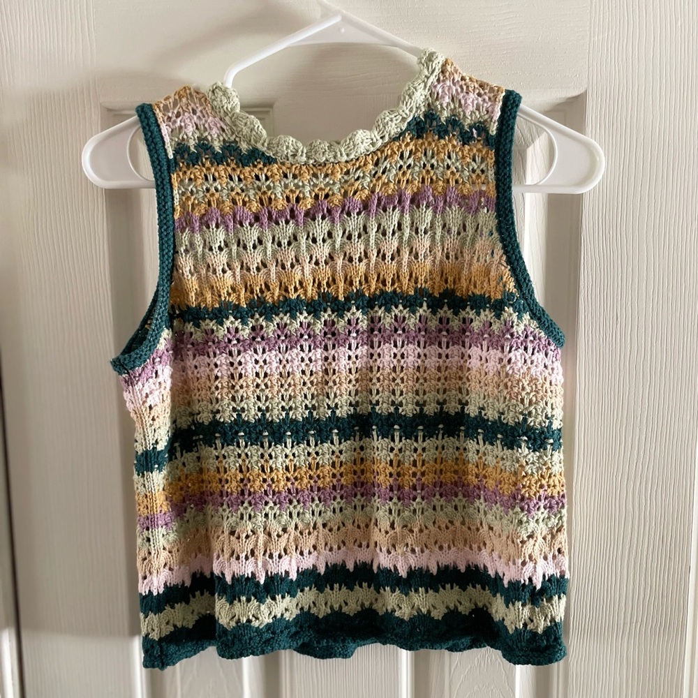 Striped Crochet Top